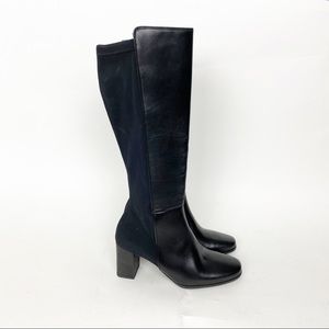 PAUL GREEN Vario Black Leather Tall Boots